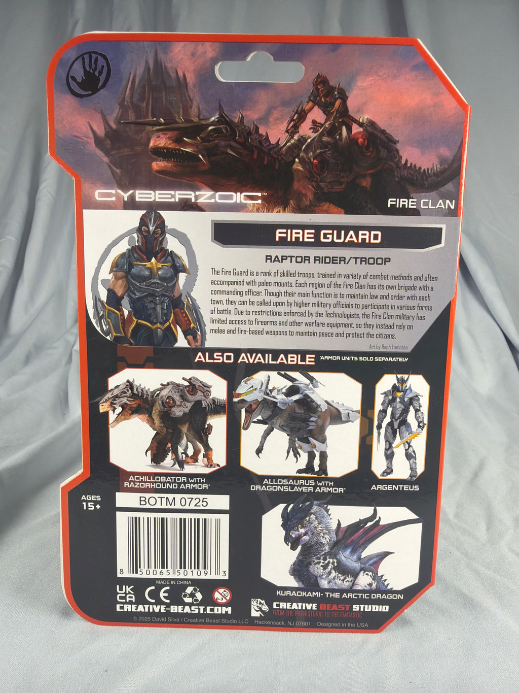 Beasts of the Mesozoic Cyberzoic Fire Guard Raptor Rider 1/18 scale Figure