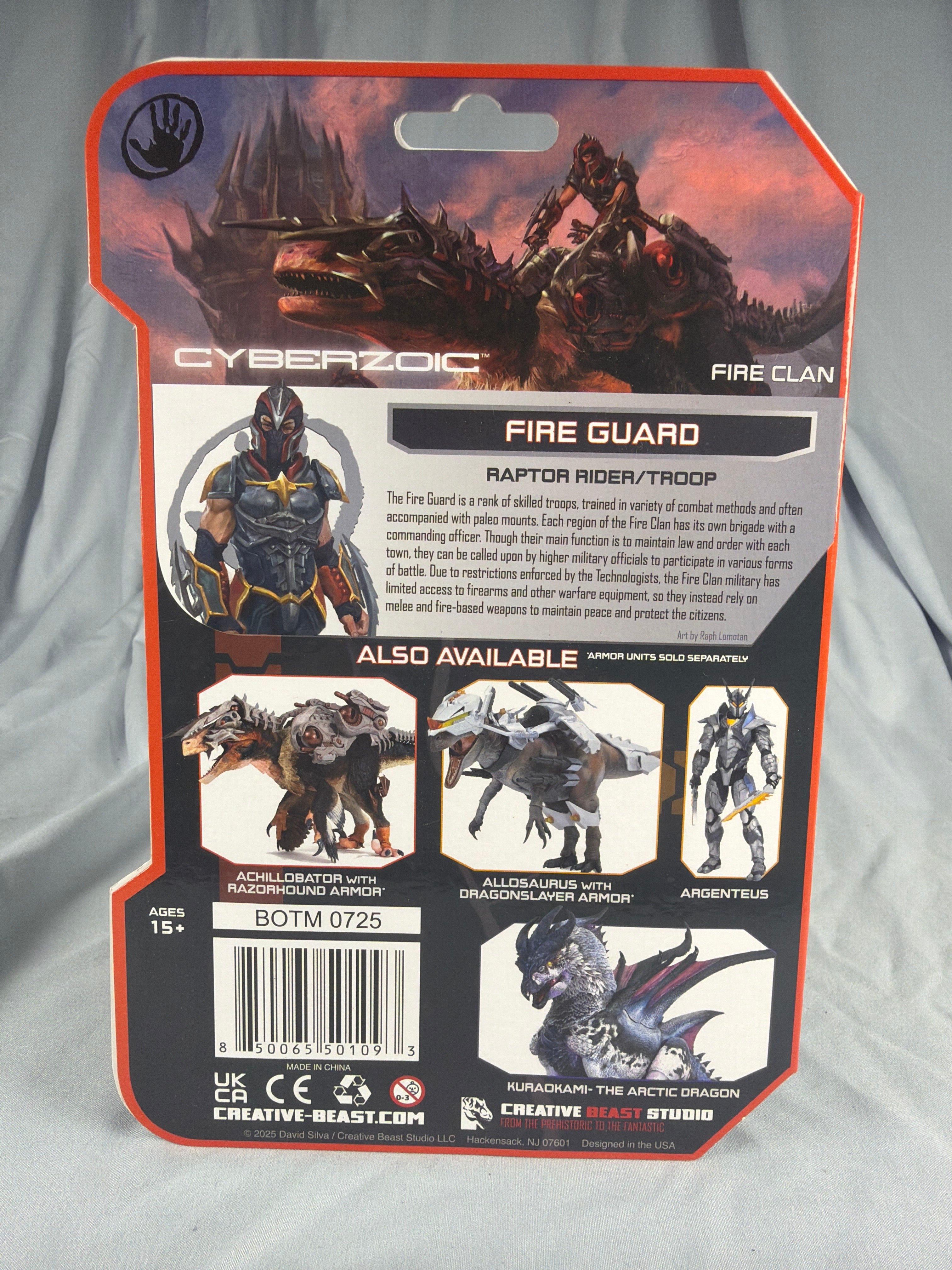 Beasts of the Mesozoic Cyberzoic Fire Guard Raptor Rider 1/18 scale Figure
