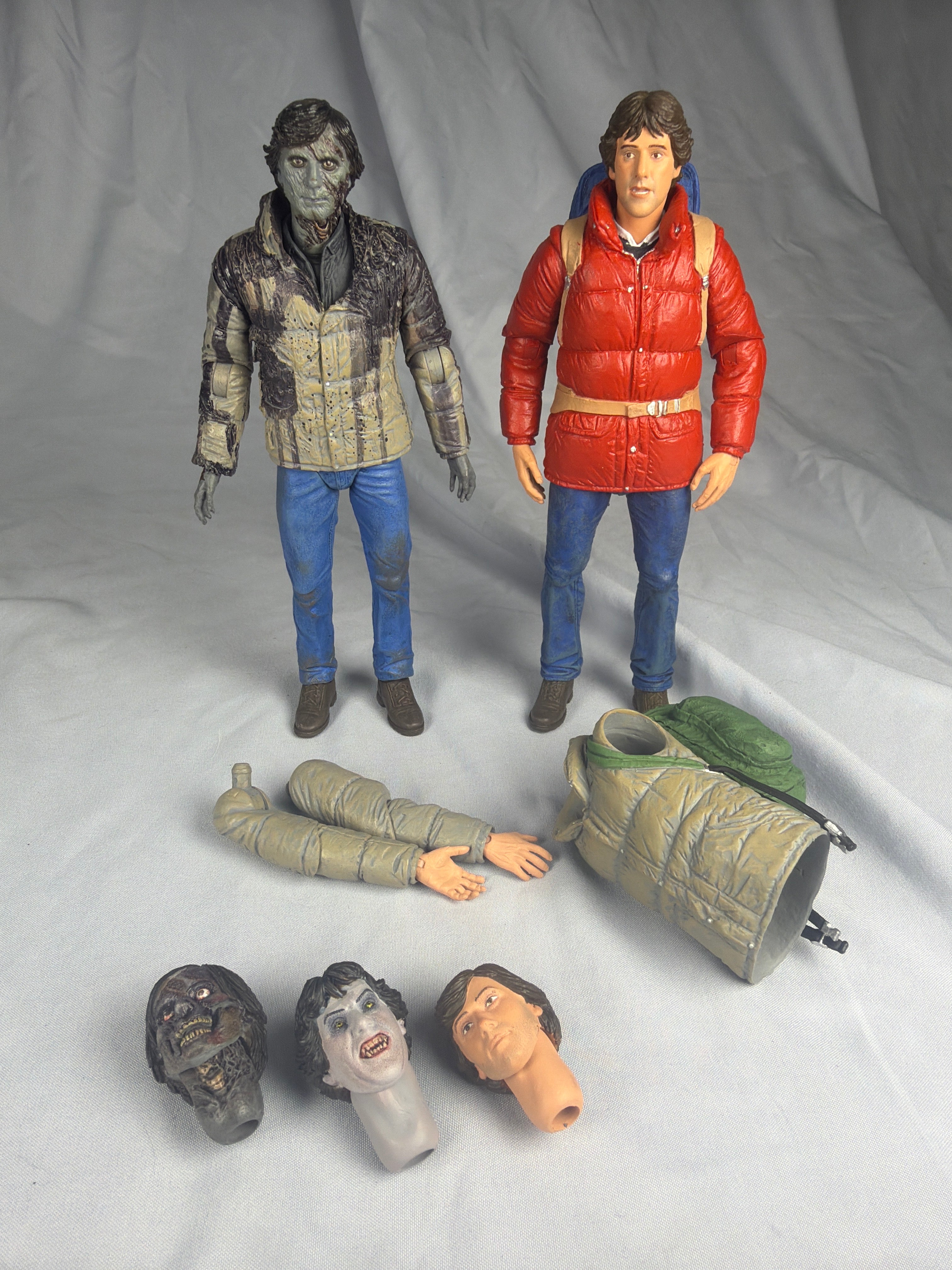 NECA American Werewolf Lot of 3 Kessler Werewolf, Jack and David Figures Loose Complete